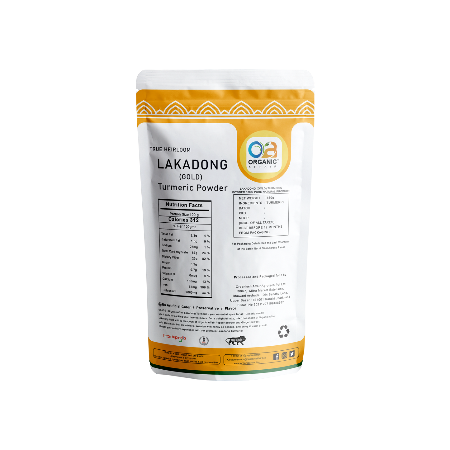 Lakadong Turmeric Powder (150g)